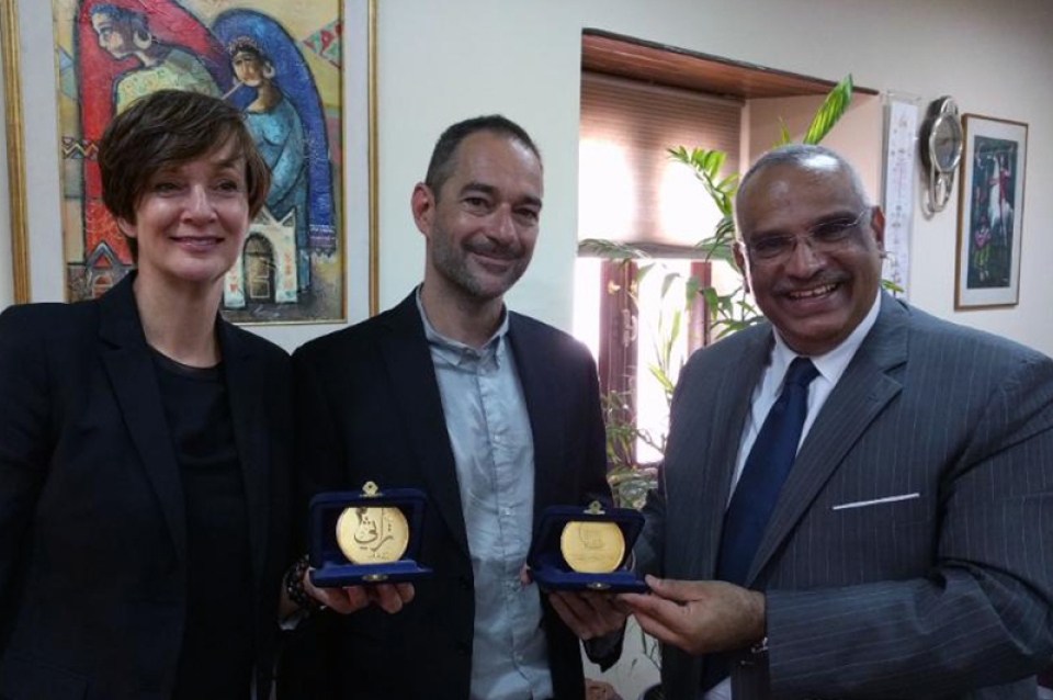 Miller Professor and Chair of Architecture Winka Dubbeldam, Associate Professor of Practice Ferda Kolatan, and Dr. Abo Saeda