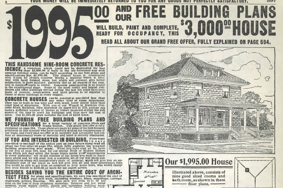 newsprint advertising self assembly house