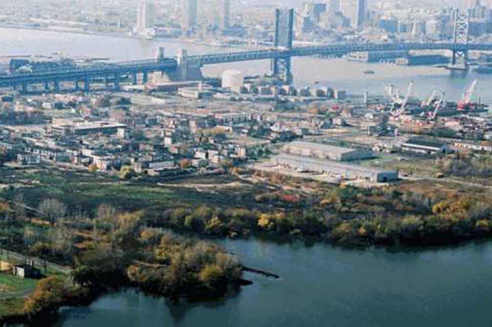 Waterfront area in Camden NJ