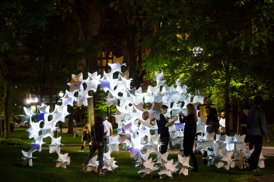 Award winning pavilion with night lighting!