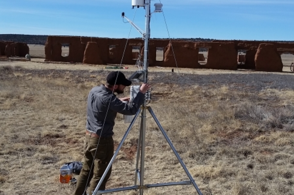 In the field at Fort Union National Monument