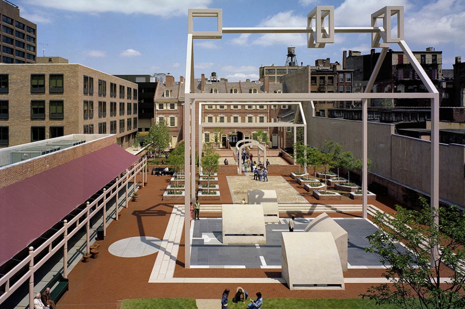 Ghost Structures in Franklin Court, Philadelphia, 1976, designed by Venturi, Scott Brown and Associates