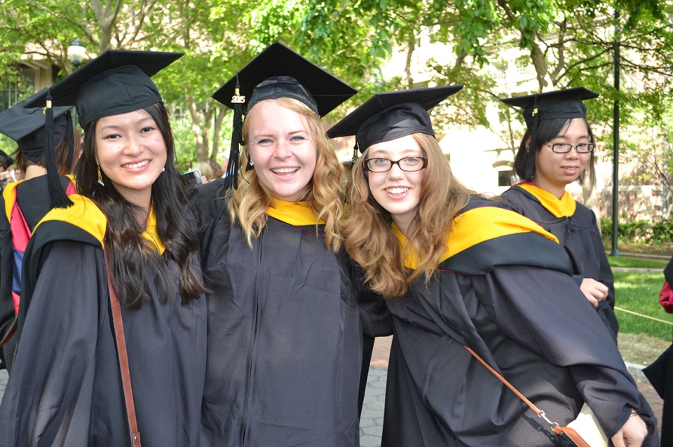 Students at commencement