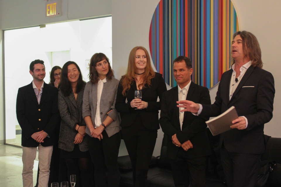 LA+ production team giving presentation