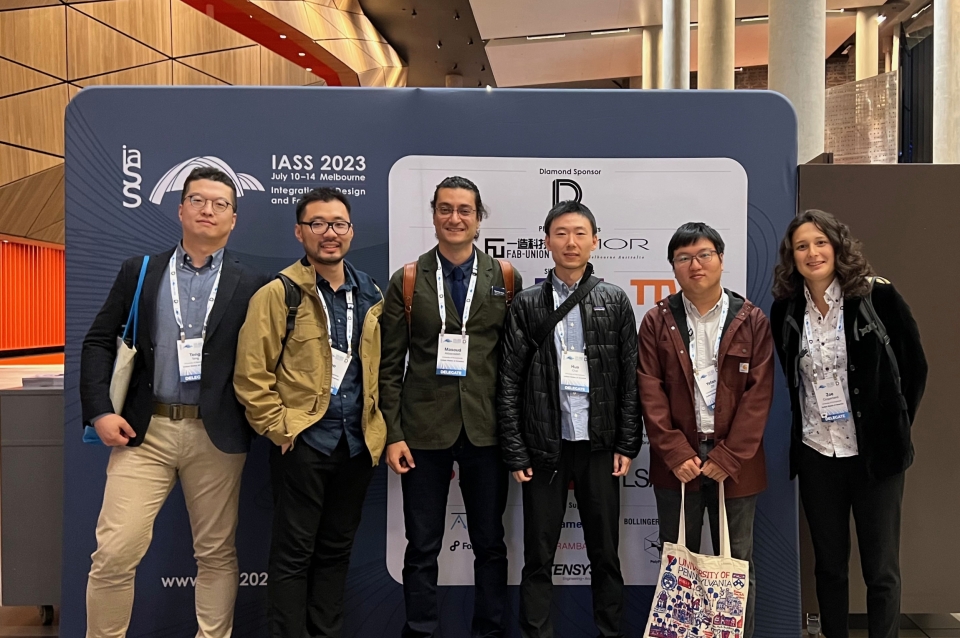 Prof. Masoud Akbarzadeh and his Architecture Ph.D. students from the Polyhedral Structures Laboratory at the Weitzman School of Design present a total of six research papers at the International Association for Shell and Spatial Structures 2023 symposia in Melbourne, Australia.