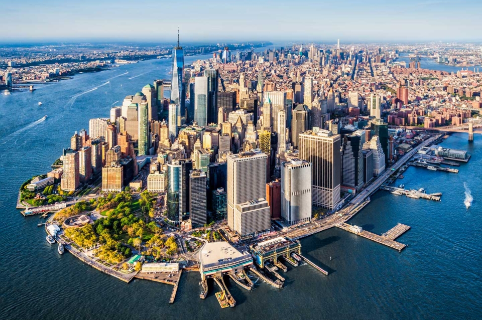 Skyline view of NYC