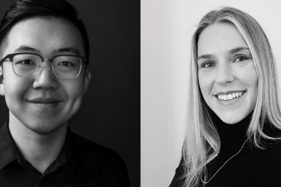 Vice President Peichao Di on Left, President Taylor Knoche on Right