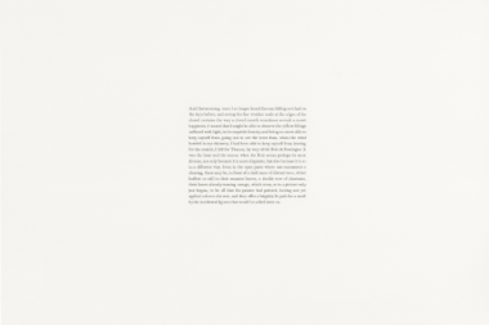 Proust, Swann’s Way (414) 2013 pencil on paper, 9x11.5 translation