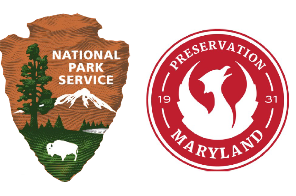 The National Park Service and Preservation Maryland logos