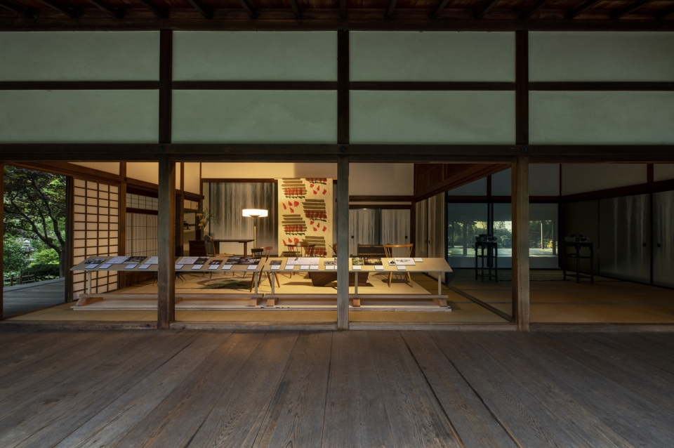 Modern wooden interior artistically lit 
