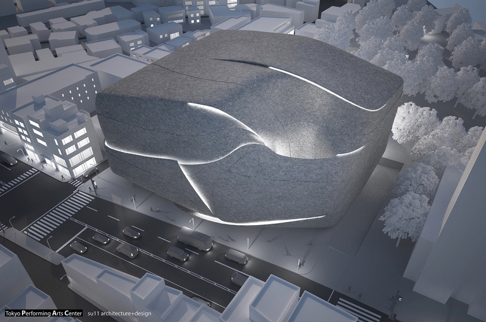 Rendering of Plan for Tokyo Performing Arts Center
