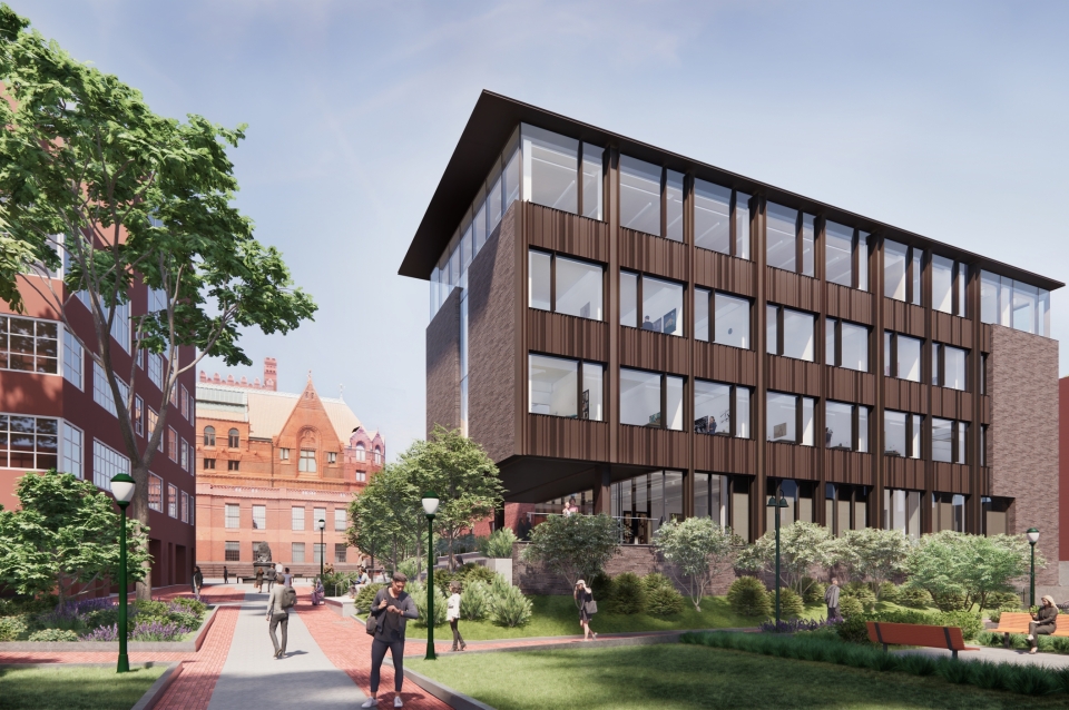 Rendering of Weitzman Hall looking west