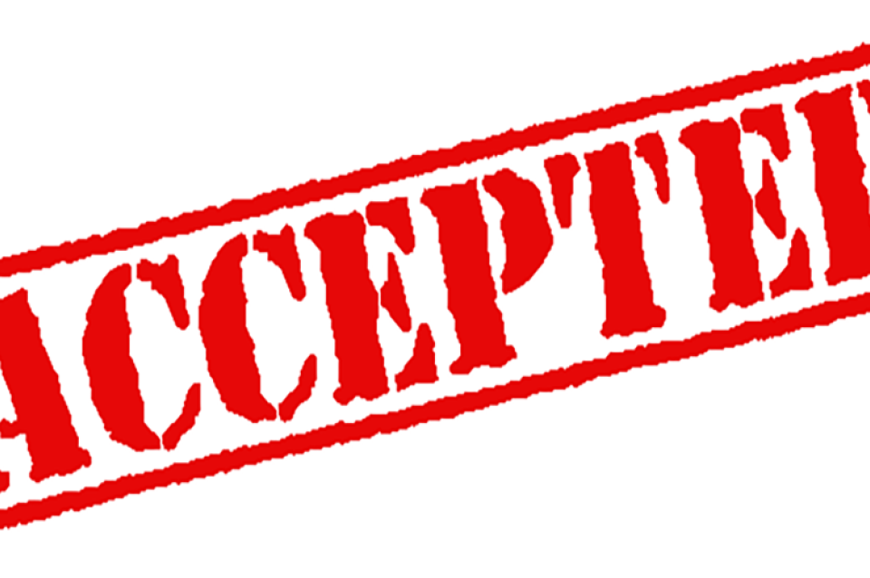 ACCEPTED, in red "stamp" phont