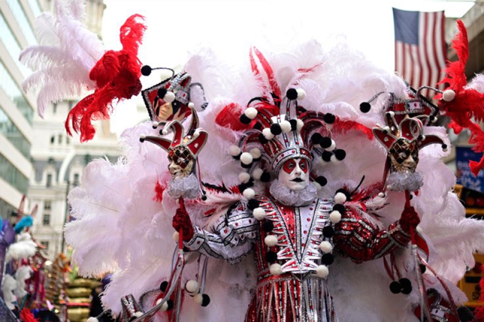 Mummer at mummers parade 