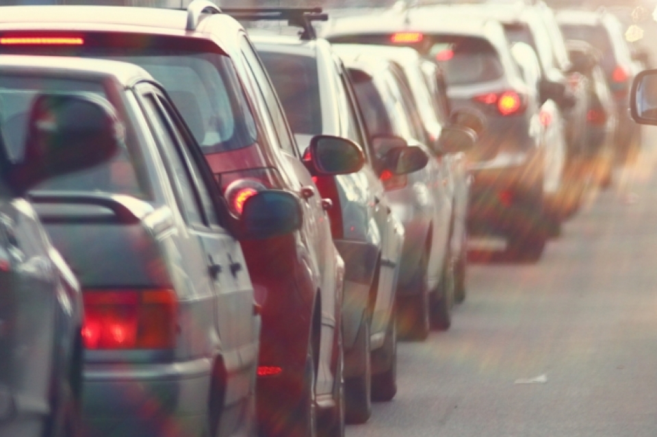 Bumper to bumper traffic jam