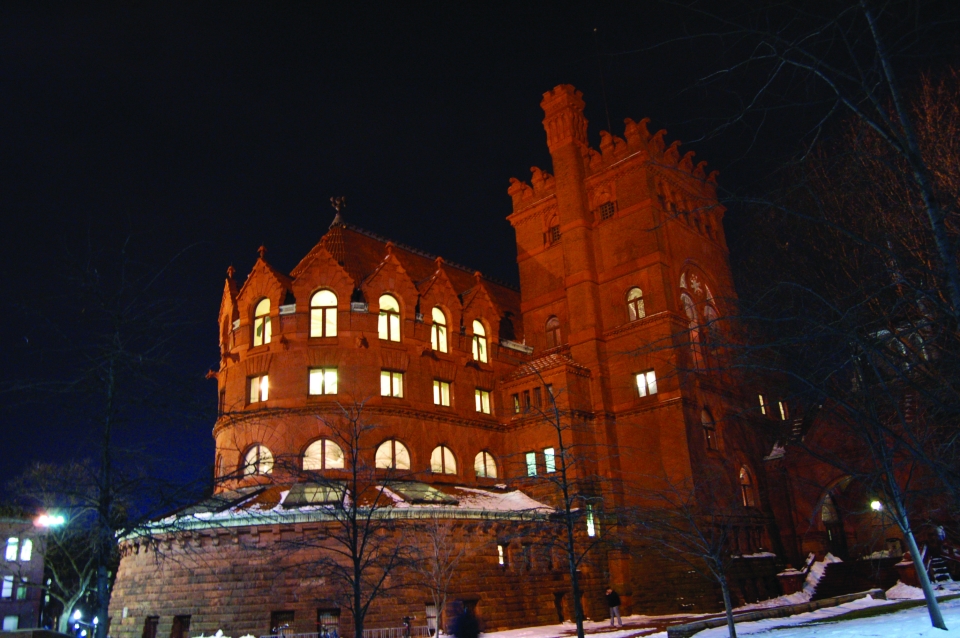The Fisher Fine Arts Library at Night