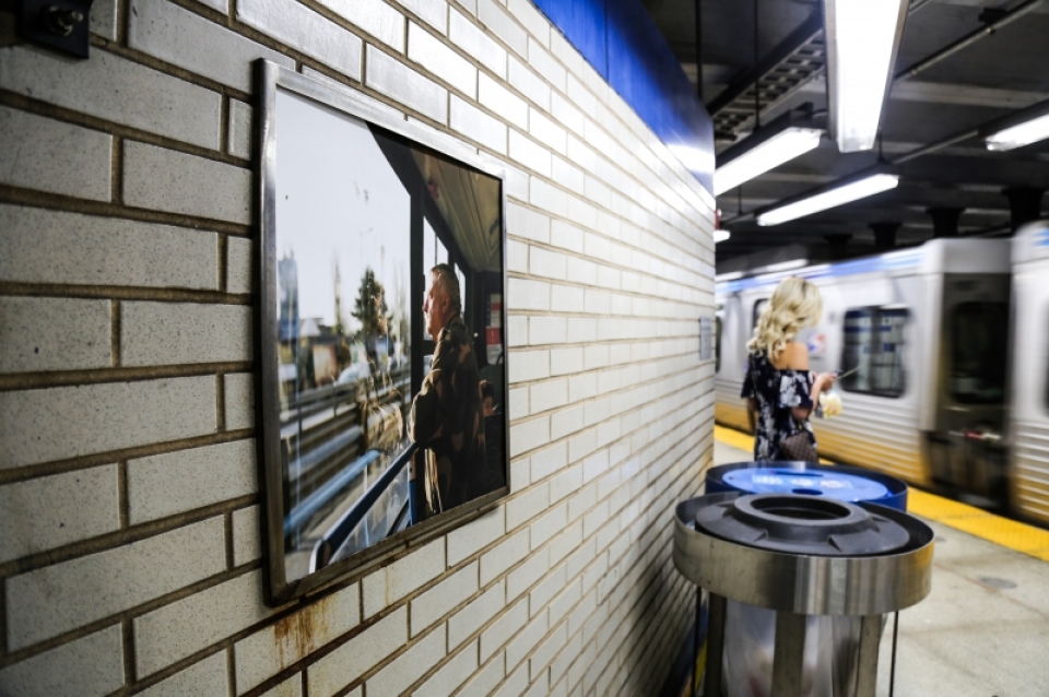 Installation by local artist in subway