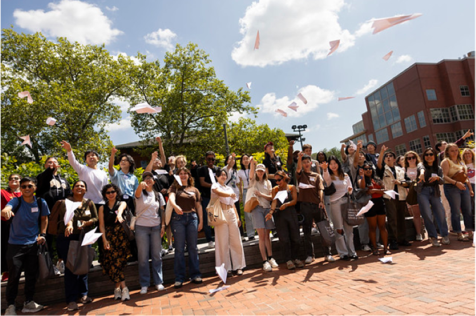 A group of students enjoying the activities at our New Student Orientation.