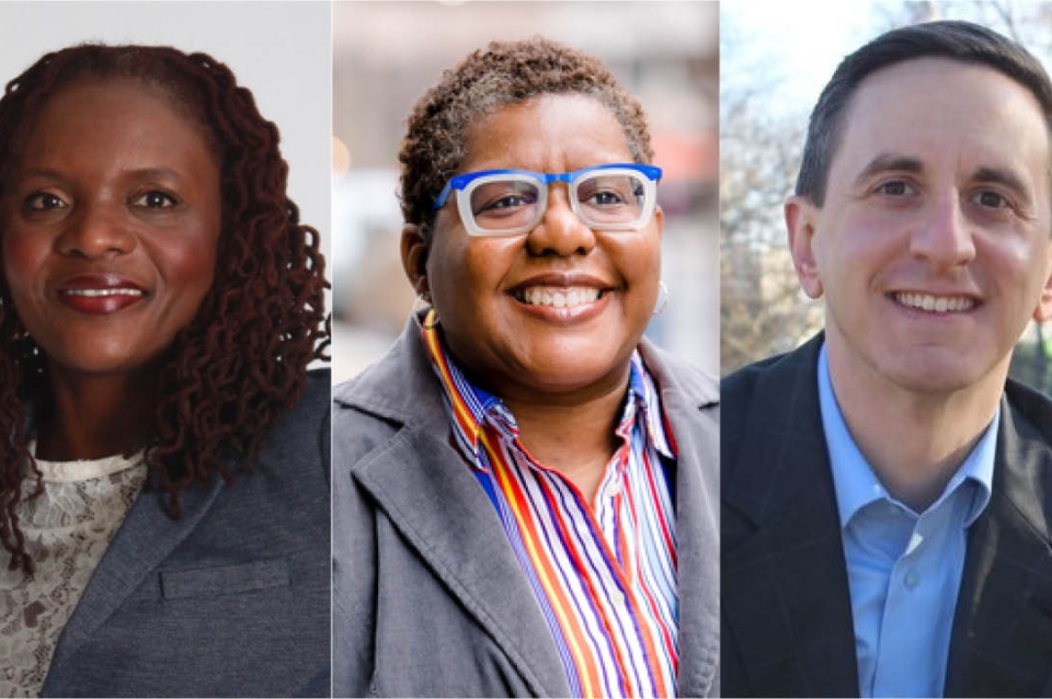 Composite of three headshots