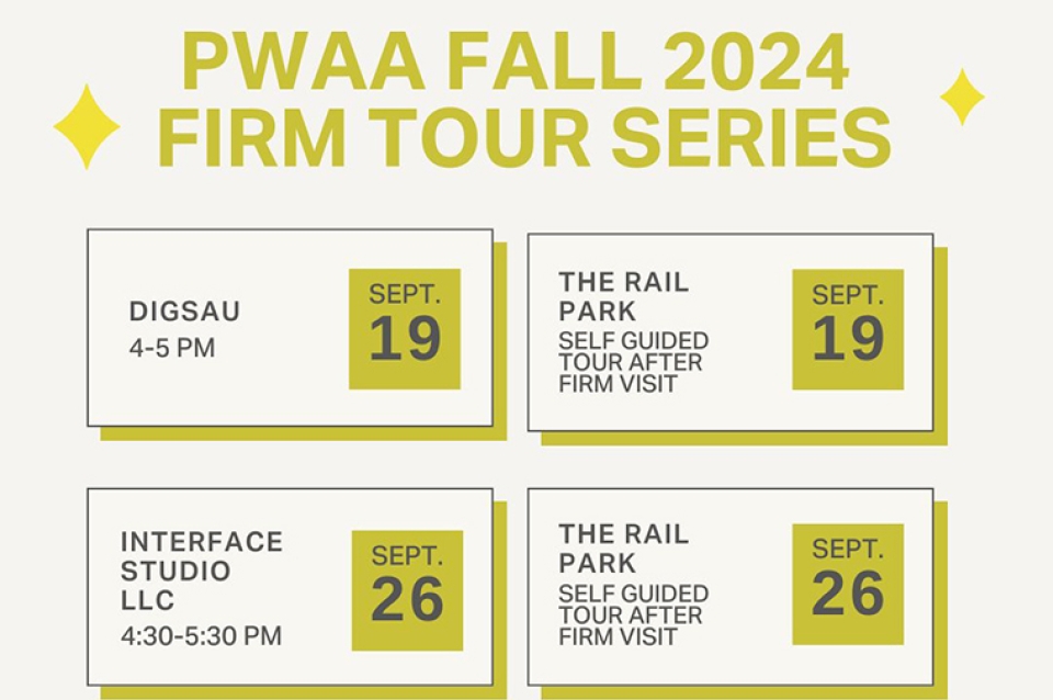 Poster advertising the dates of the Firm Visits