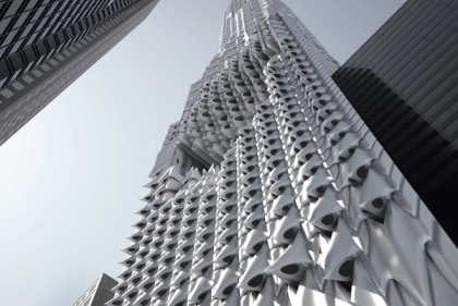 Rendering of winning skyscraper design