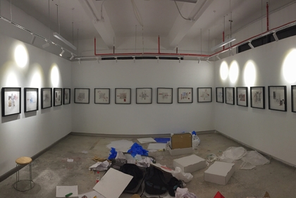PennDesign's exhibition at the Shenzhen Biennale (installation in progress)
