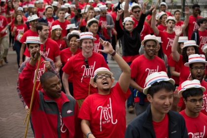 Students in Hey Day parade