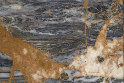 Black and gold marble slab
