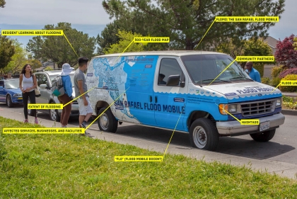 The San Rafael Floodmobile with features highlighted