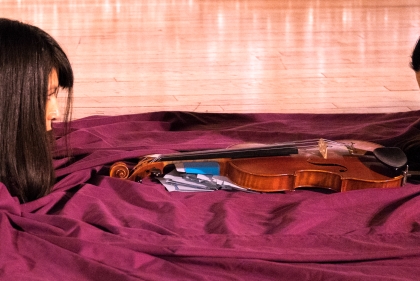 Two women and a violin