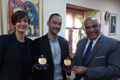 Miller Professor and Chair of Architecture Winka Dubbeldam, Associate Professor of Practice Ferda Kolatan, and Dr. Abo Saeda