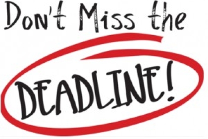 Don't Miss The Deadline! (Word 'Deadline' circled in red)