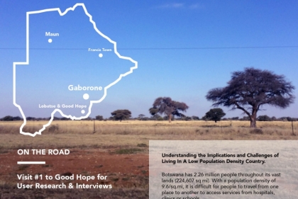 Map of projects in Botswana
