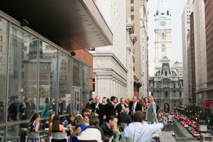 Balcony of restaurant participating in center city sips event