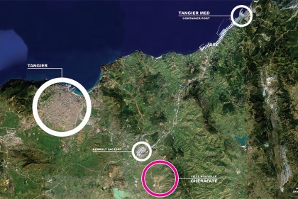 Regional context of proposed New Town Cherafate, Morocco 