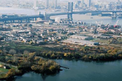 Waterfront area in Camden NJ