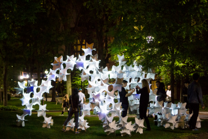Award winning pavilion with night lighting!