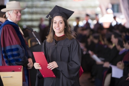 Student after receiving diploma