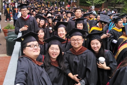 PennDesign graduates process down Locust Walk