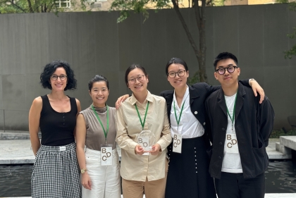 Laia Mogas-Soldevila with team of students