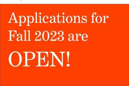 Applications for fall 2023 are open