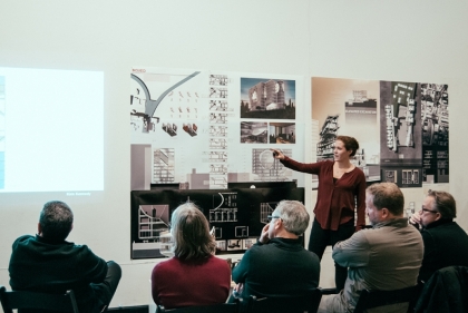 Architecture Student Giving Presentation