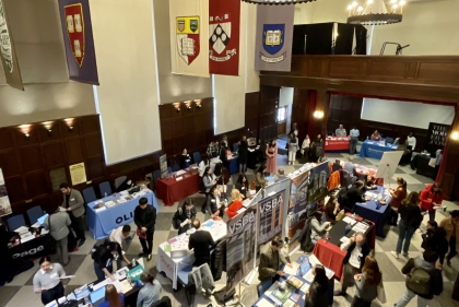 career fair in hall of flags