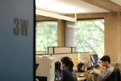 Students working in a computer lab