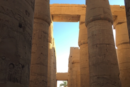 Pillars of ancient Egyptian temple 