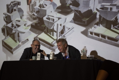 Thom Mayne and Wolf Prix in table discussion hosted by the Department of Architecture