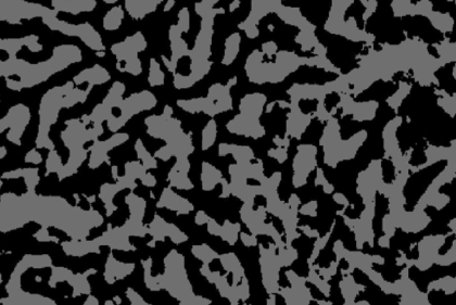 Abstract, irregular pattern of black and grey bands and dots