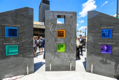 View of June 5 Memorial, Philadelphia, at the public opening