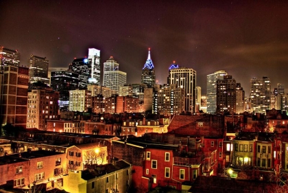 Philadelphia skyline at night