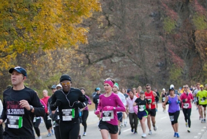 The Philadelphia marathon in progress